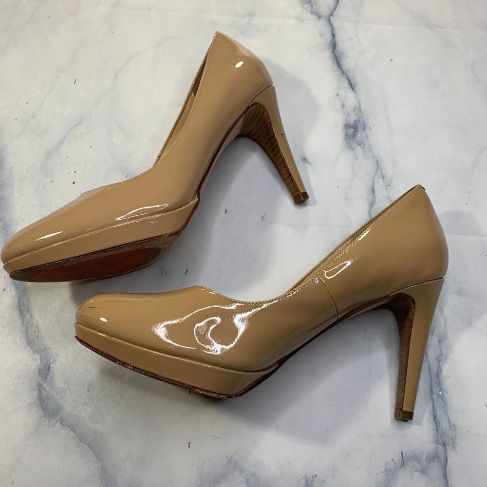 Cole Haan Nike Air Tan Nude High Heels Pumps - Picture 5 of 8